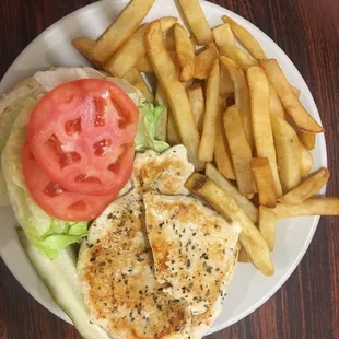 Chicken sandwich $6.50