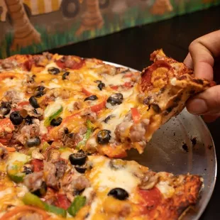 pizza, food