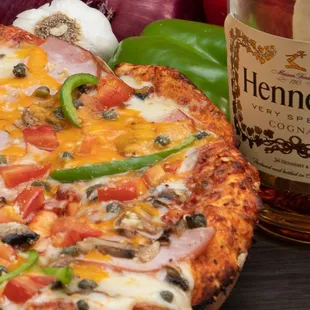 Gourmet Pizza with Splash of Cognac