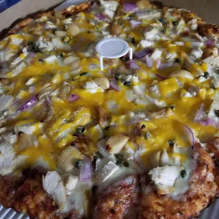Roasted Garlic & Chicken Pizza