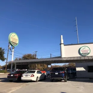 parking lot with cars