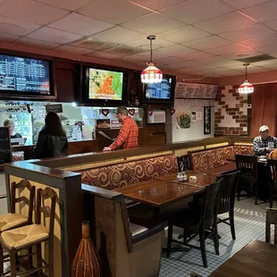 the interior of a restaurant