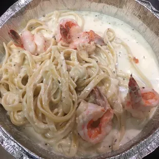 Shrimp Fettucine alfredo