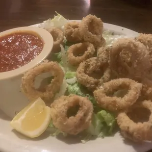 Fried Calamari wet small portion but tasty