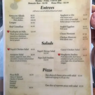 Lunch Menu