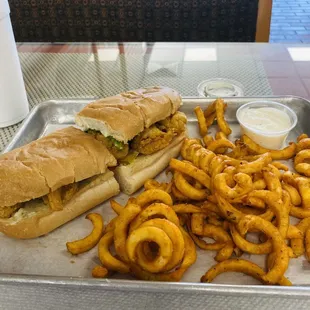 Shrimp Poboy Curly Q&apos;s side of ranch