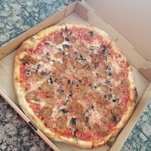 Sausage and Mushroom Pizza