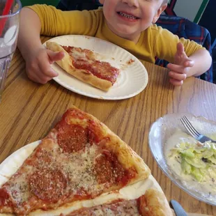 Absolutely some of the best pizza in the Denver area! We drive to Broomfield just for a couple slices. As original as it gets.