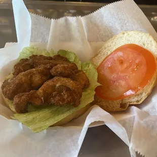 Lightly Breaded Oyster Sandwich
