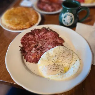 Corned Beef Hash and Over Easy Eggs