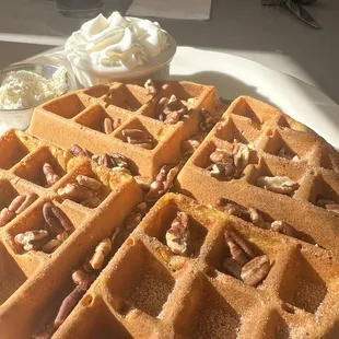 Pumpkin waffle!