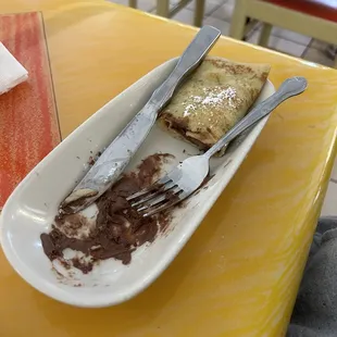 Nutella, banana crepe