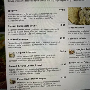 $20.99 on Pete's website.  See top that says includes soup.