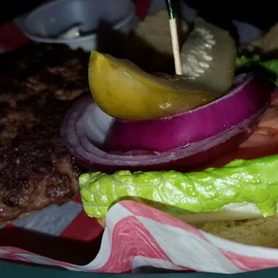 It&apos;s 5.00 burger night and this 1/2 pound princess is not disappointing!