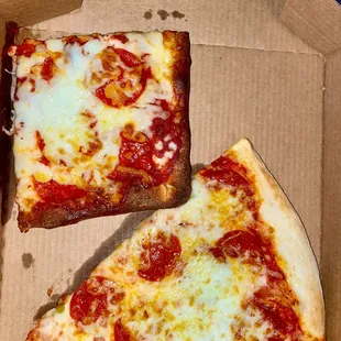 Pepperoni Sicilian &amp; NY Style Slices