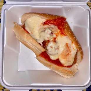 Meatball Sub w/ Cheese