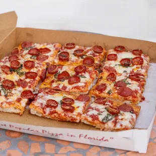 Thin crust pizza
