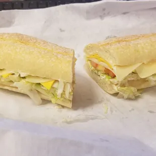 Mixed cheese hoagie