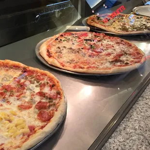 Several Pizza Varieties