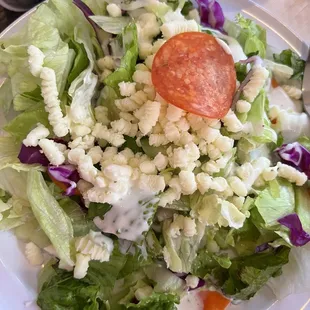 This salad is really good and the cheese is to die for
