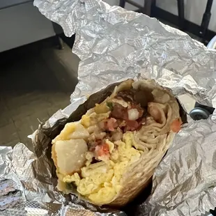 Another cross section of the 6. Breakfast Burrito