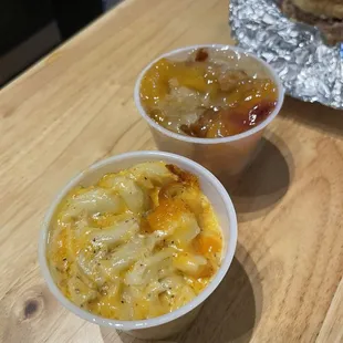 Mac &amp; Cheese, peach cobbler