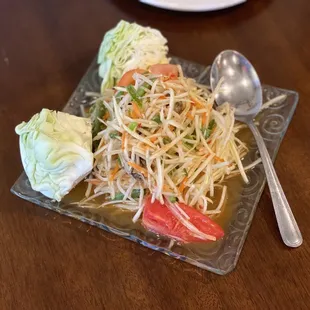Papaya loas style with crab paste