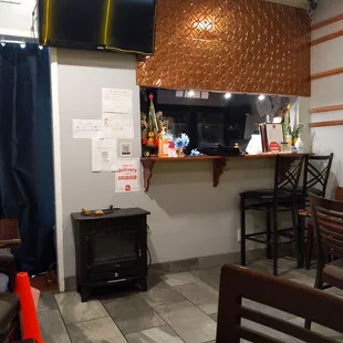 Inside is very small