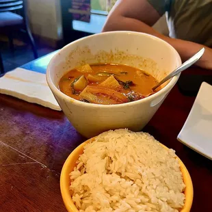 Roasted Duck Curry with rice