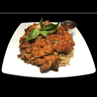 37. Fried Chicken Over Fried Rice