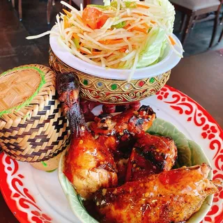 64. Thai BBQ Chicken Set with sticky rice