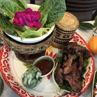 74. BBQ Honey Pork with sticky rice