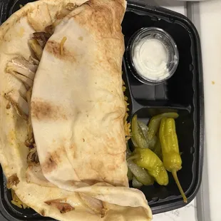 Silly chicken shwarma volcano