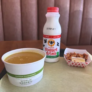 Lentil Soup and that fabulously refreshing Yogurt Drink