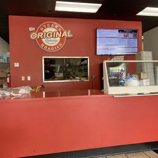 the front counter
