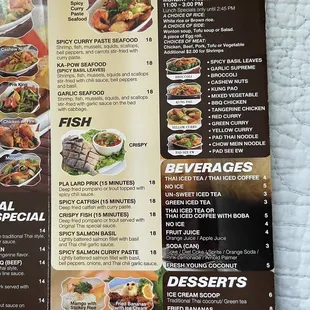 the menu