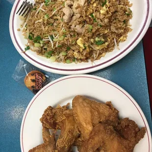 Wings and Chicken Fried Rice