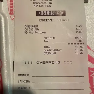 Receipt of the refund