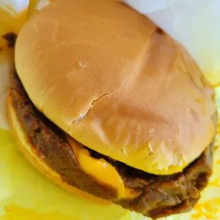 Cheeseburger with extra chili!
