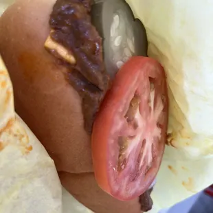 Hotdog with chili and cheese