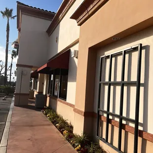 outside
