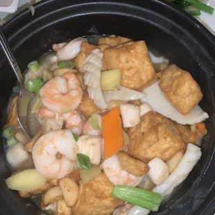 Seafood and tofu casserole