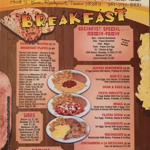breakfast menu