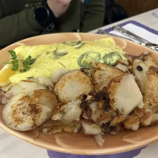 Tex Mex omelette with potatoes