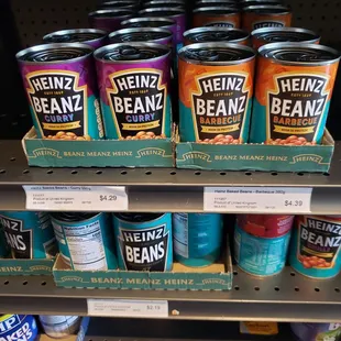 a display of heinz beans