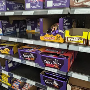 a variety of chocolate bars