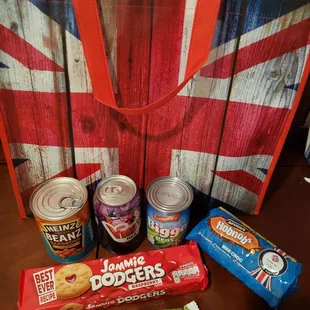 Some of the stuff I bought for my ex-pat British friend's birthday.