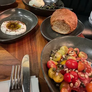 Burrata &amp; Heirloom Tomatoes with Pine Nuts and Capers