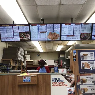 the menus of the restaurant