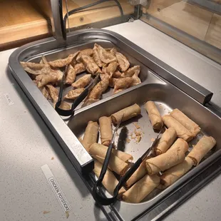 Dumplings and egg rolls